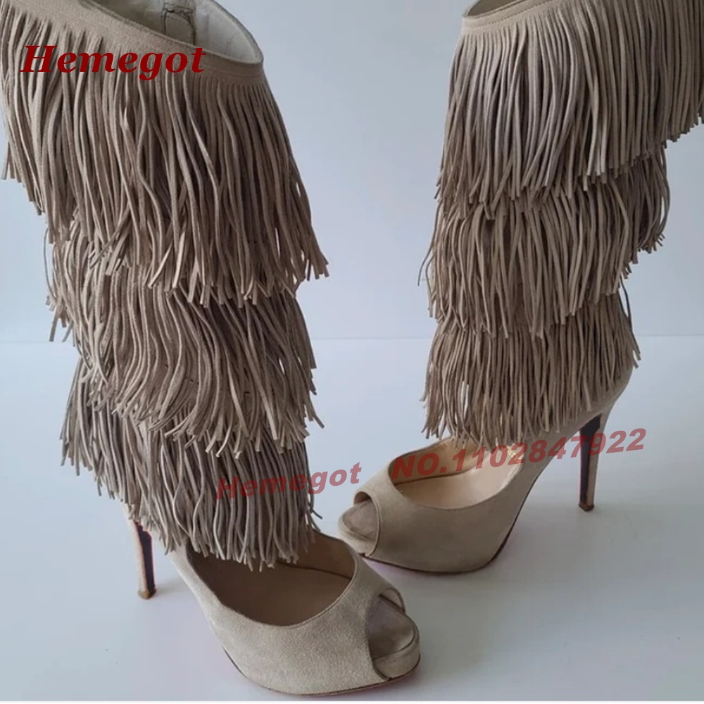 Sandali Stivali con Frange a S - Knee High Boots Women recensione e prezzo