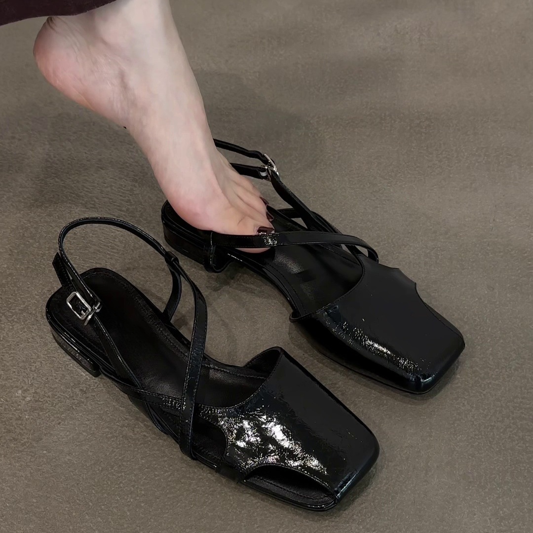 Sandali in pelle verniciata al - Women'S Shoes Clogs recensione e prezzo