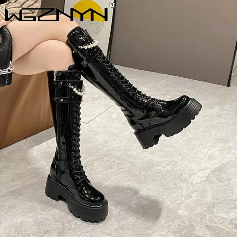 Stivali invernali in pelle cal - Knee High Boots Women recensione e prezzo